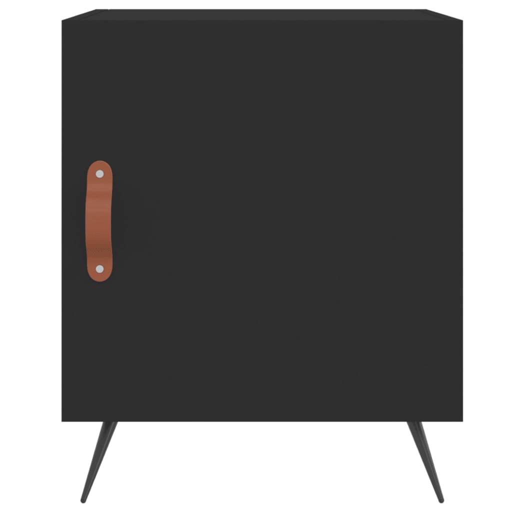 Noćni ormarići 2 kom crni 40 x 40 x 50 cm od konstruiranog drva