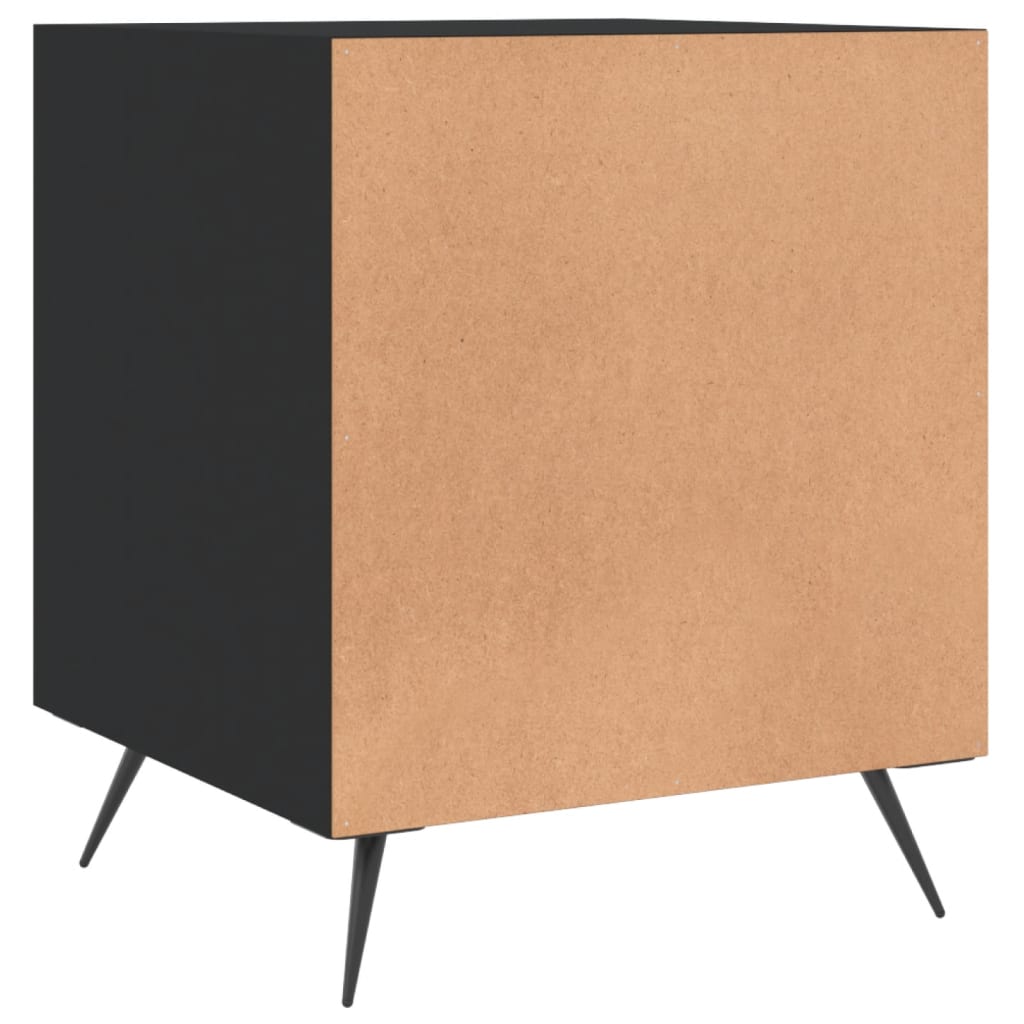Noćni ormarići 2 kom crni 40 x 40 x 50 cm od konstruiranog drva