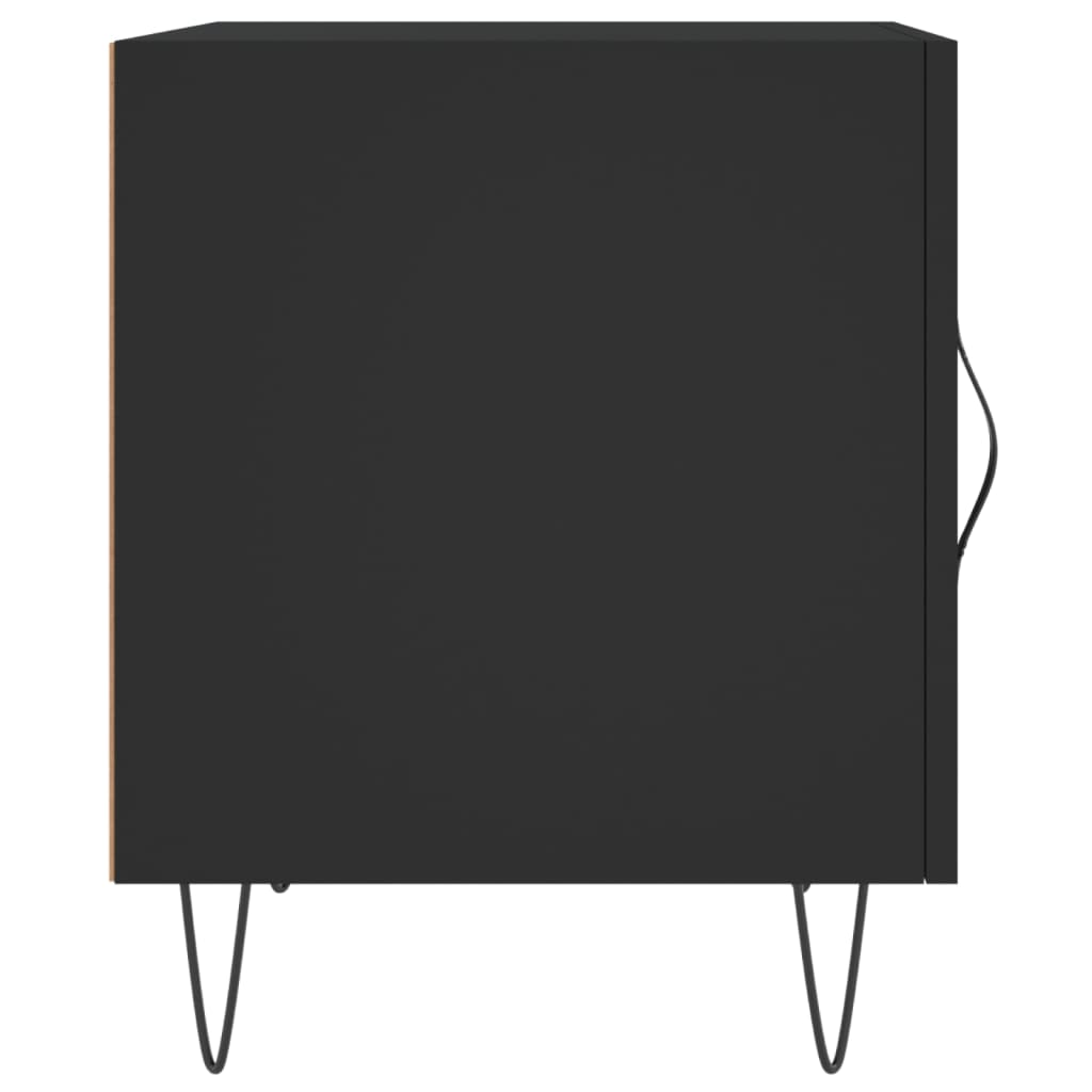 Noćni ormarići 2 kom crni 40 x 40 x 50 cm od konstruiranog drva