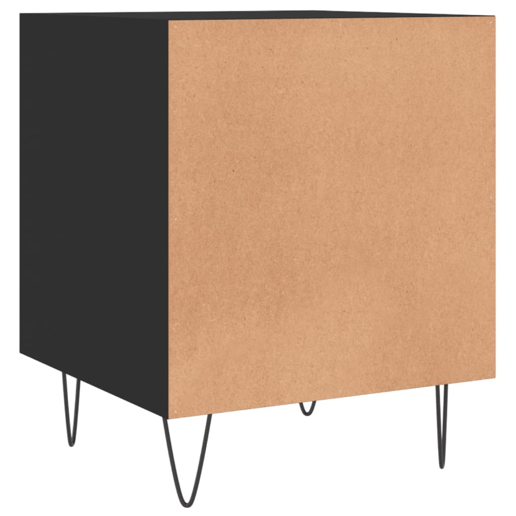 Noćni ormarići 2 kom crni 40 x 40 x 50 cm od konstruiranog drva