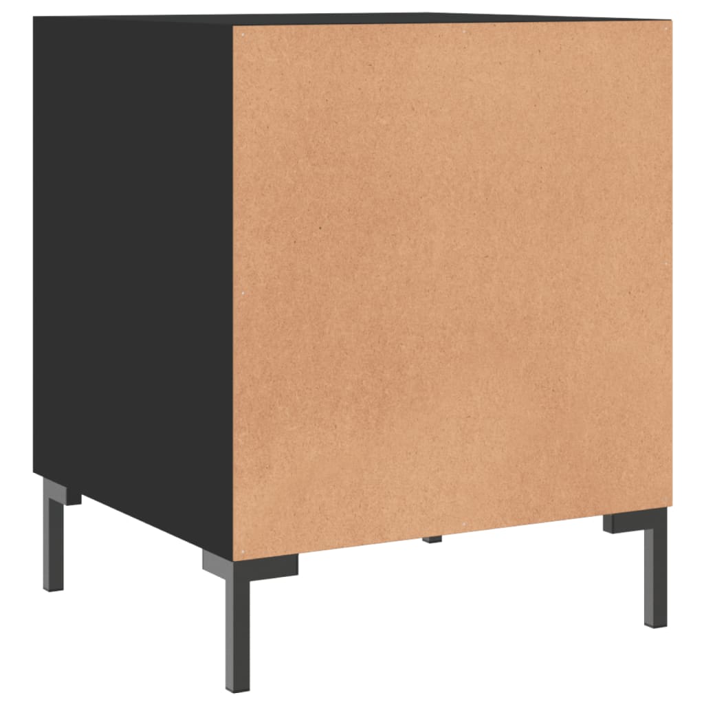 Noćni ormarići 2 kom crni 40 x 40 x 50 cm od konstruiranog drva