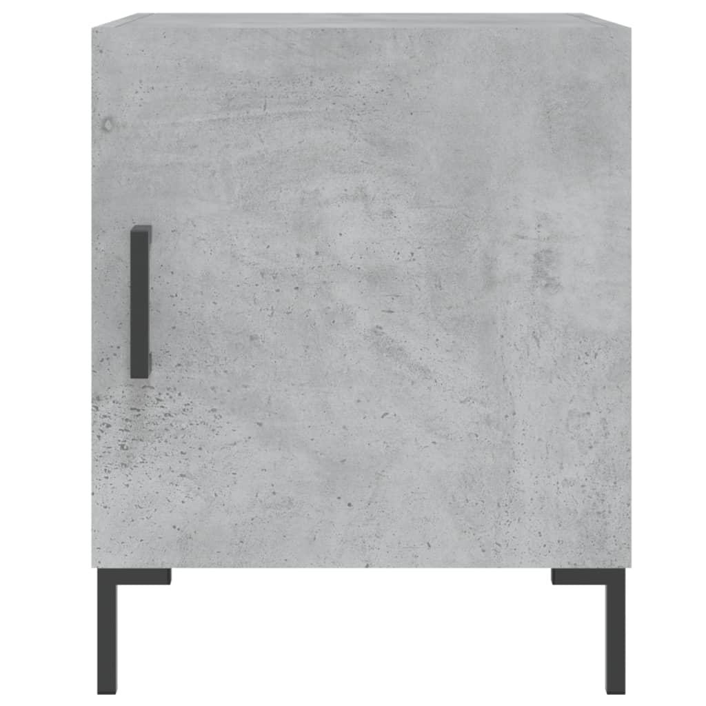 Noćni ormarići 2 kom boja betona 40x40x50 cm konstruirano drvo