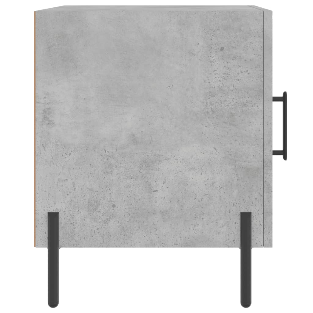 Noćni ormarići 2 kom boja betona 40x40x50 cm konstruirano drvo
