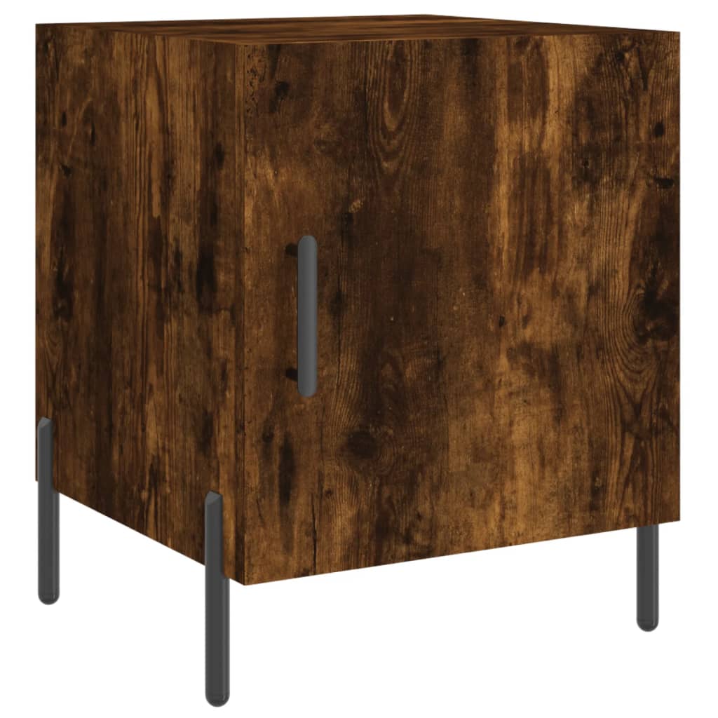 Noćni ormarić dimljeni hrast 40 x 40 x 50 cm konstruirano drvo