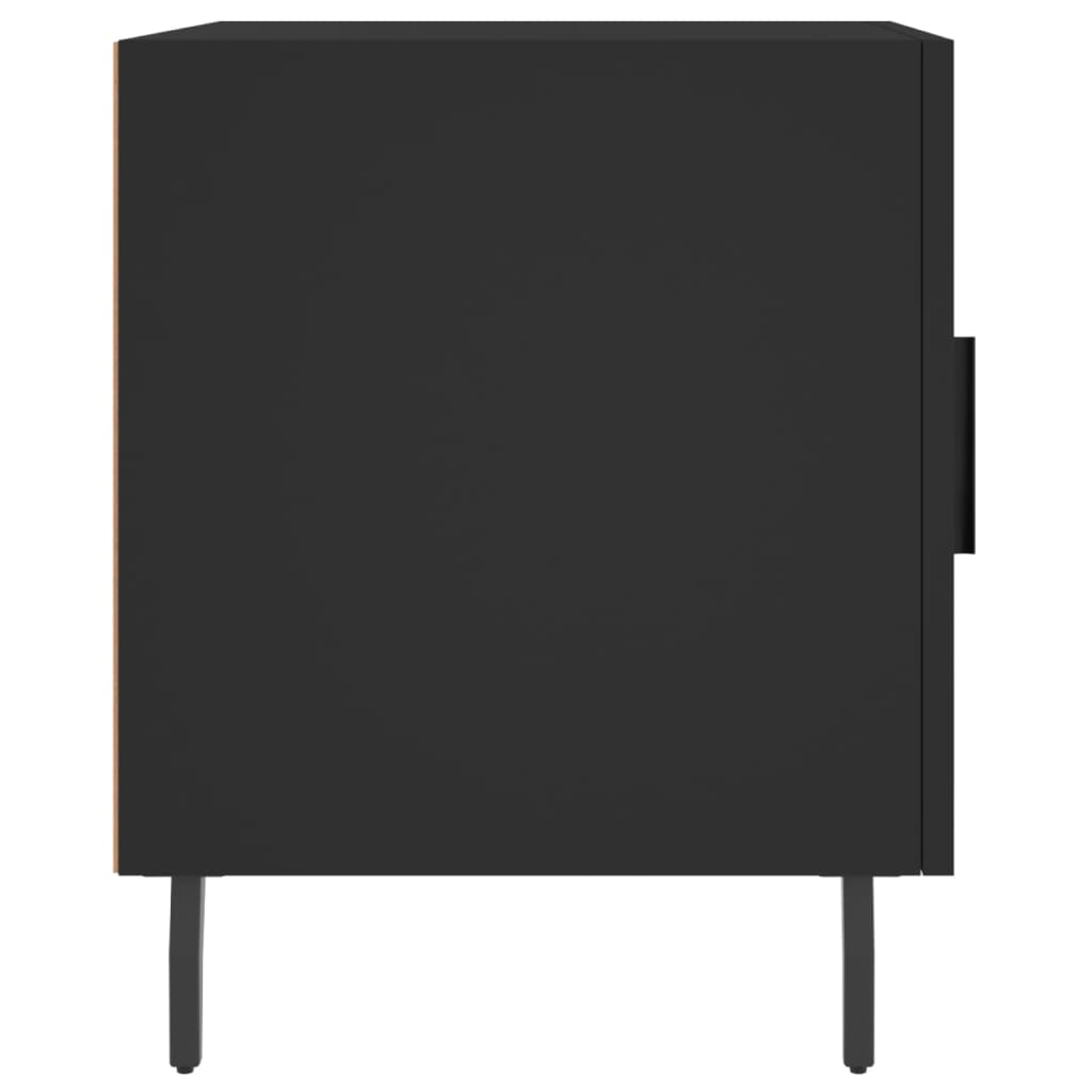 Noćni ormarići 2 kom crni 40 x 40 x 50 cm od konstruiranog drva