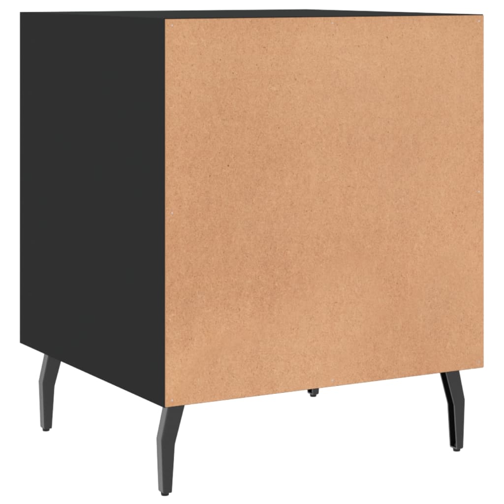 Noćni ormarići 2 kom crni 40 x 40 x 50 cm od konstruiranog drva