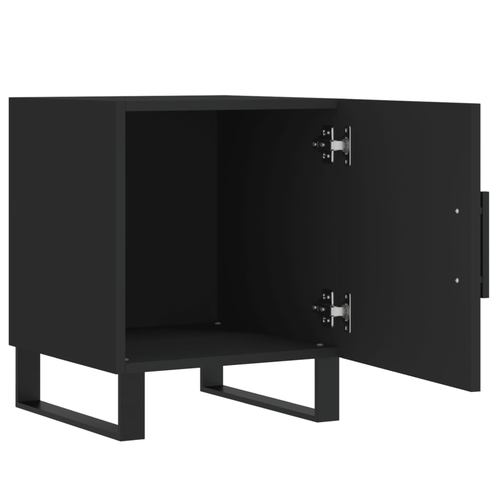 Noćni ormarići 2 kom crni 40 x 40 x 50 cm od konstruiranog drva