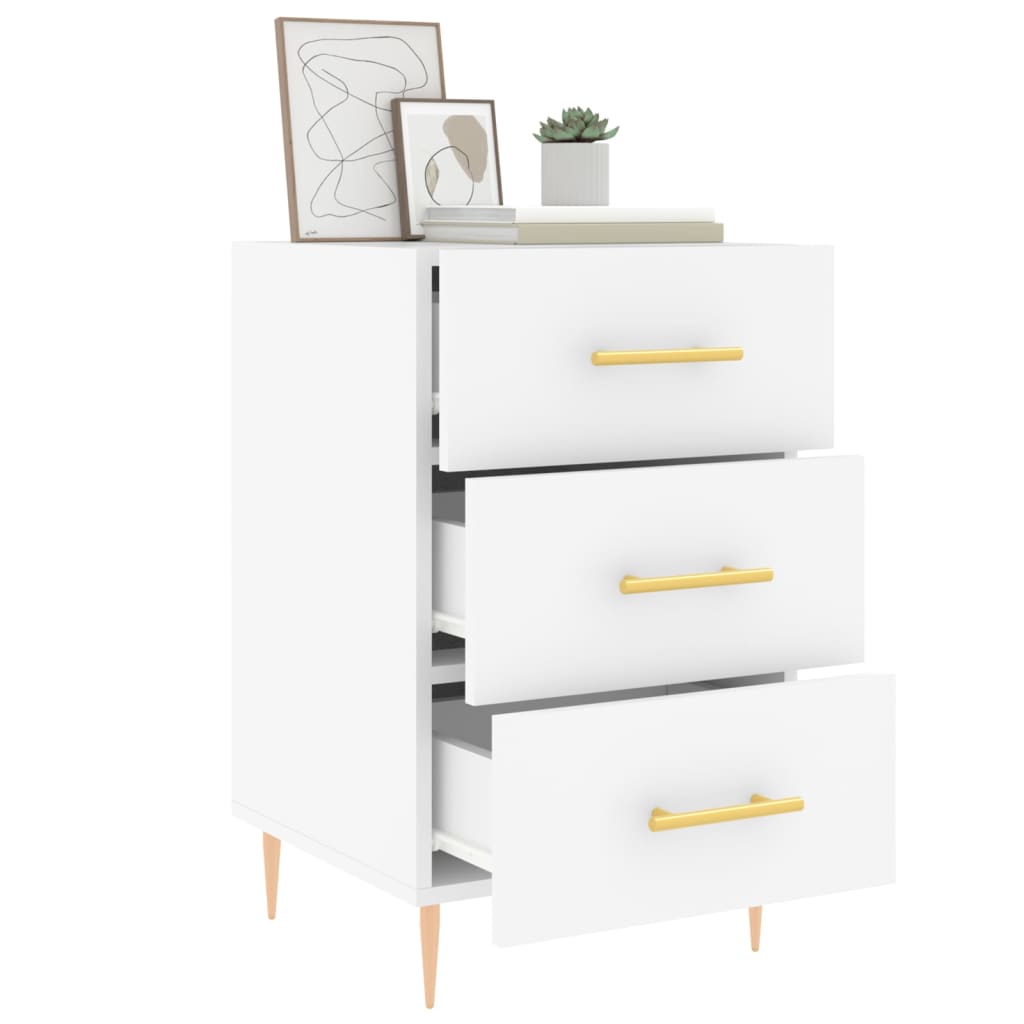 Noćni ormarić bijeli 40 x 40 x 66 cm od konstruiranog drva