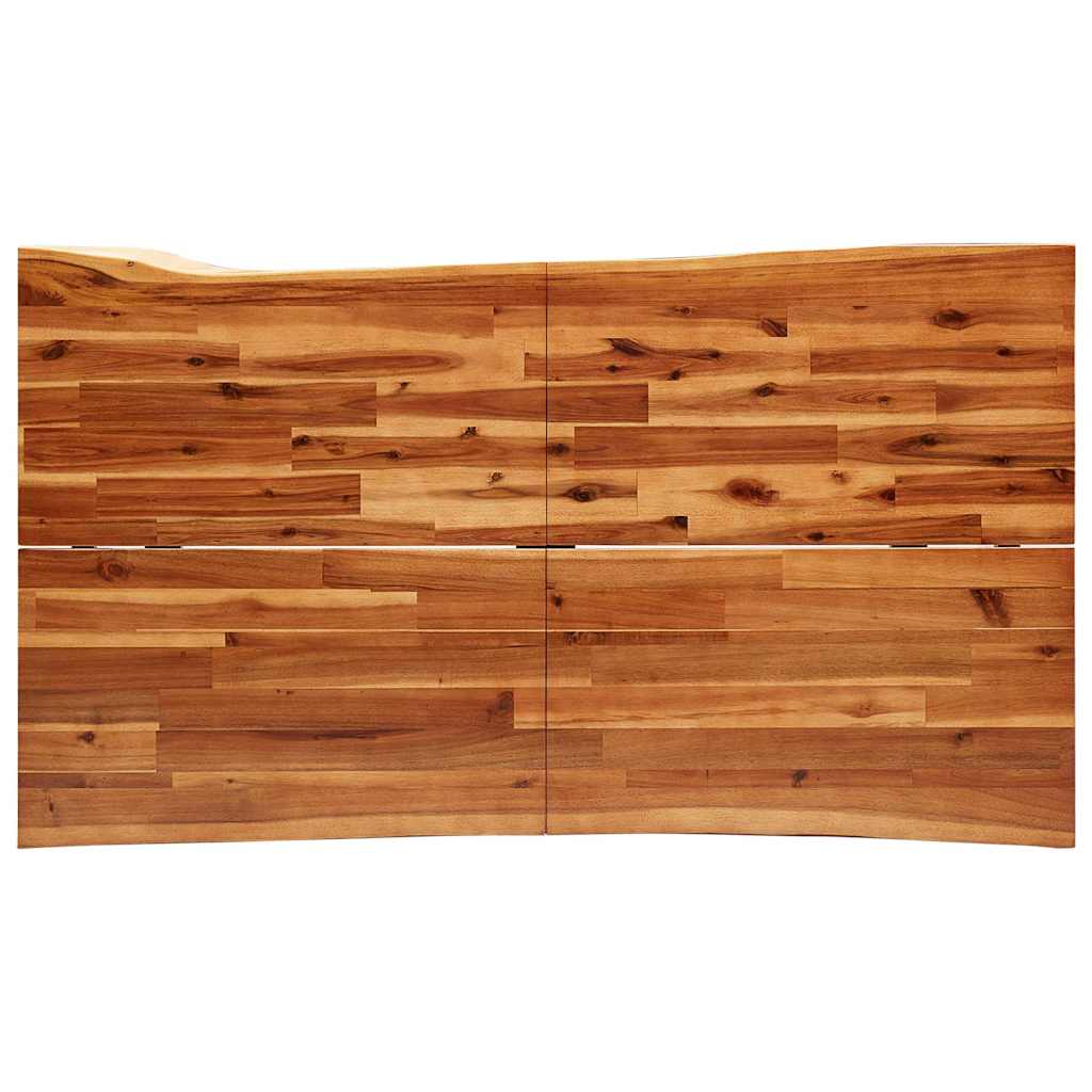 Blagovaonski stol sa živim rubom 140x80x75 cm od drva bagrema