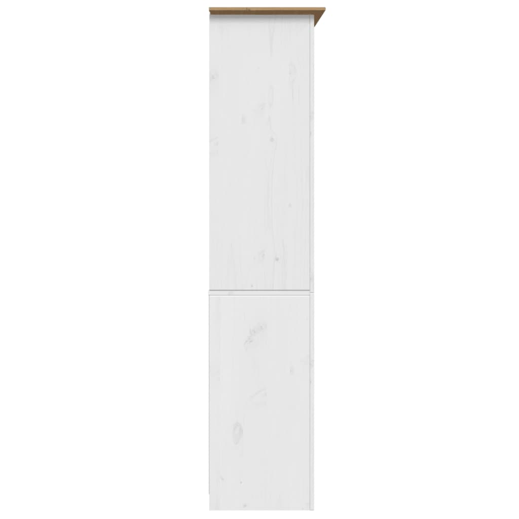 Regal za knjige BODO bijelo-smeđi 80x40x173 cm masivna borovina