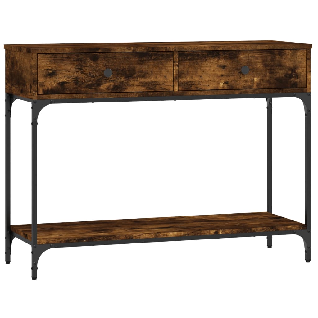 Konzolni stol boja hrasta 100 x 34,5 x 75 cm konstruirano drvo