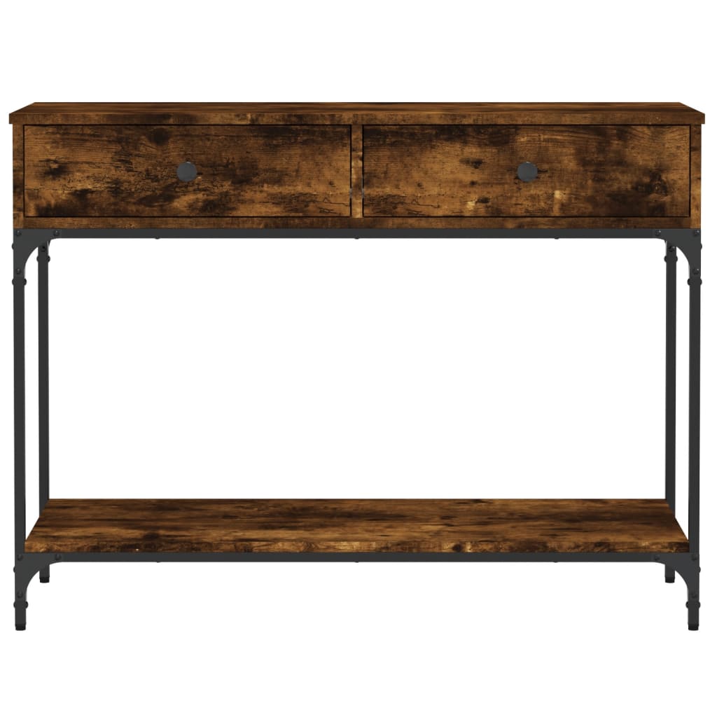 Konzolni stol boja hrasta 100 x 34,5 x 75 cm konstruirano drvo