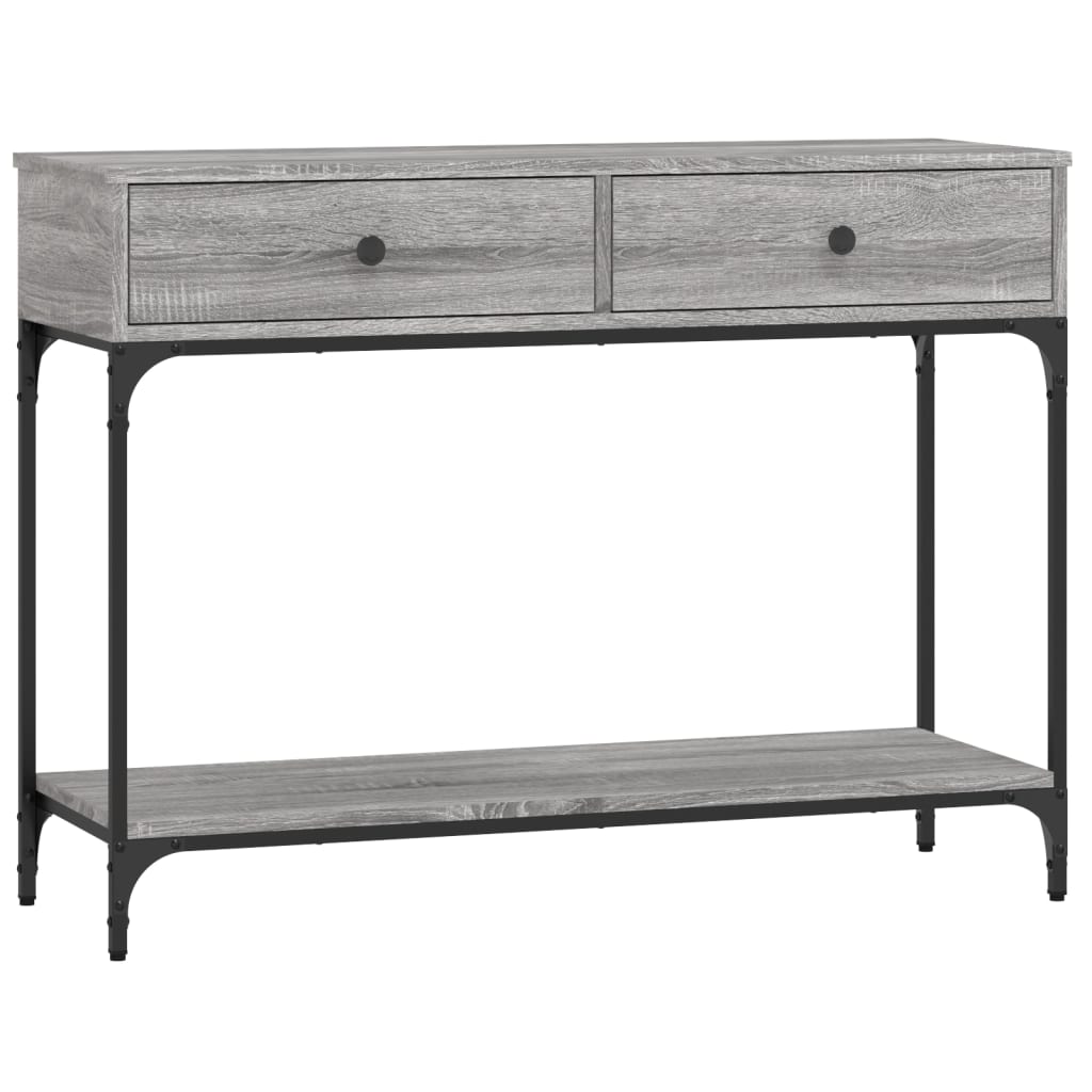 Konzolni stol siva boja hrasta 100x34,5x75 cm konstruirano drvo