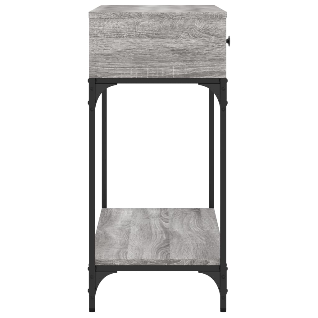 Konzolni stol siva boja hrasta 100x34,5x75 cm konstruirano drvo