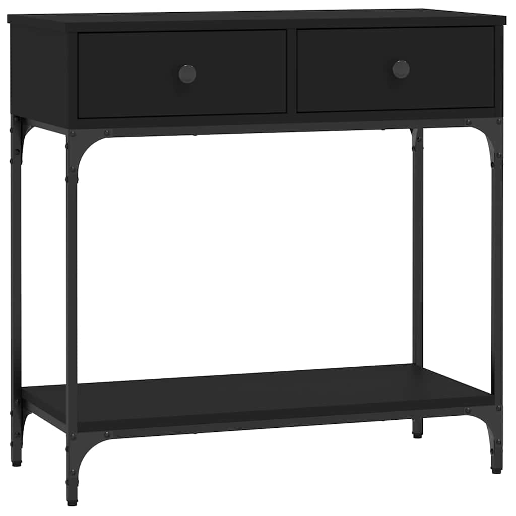 Konzolni stol crni 75 x 34,5 x 75 cm od konstruiranog drva