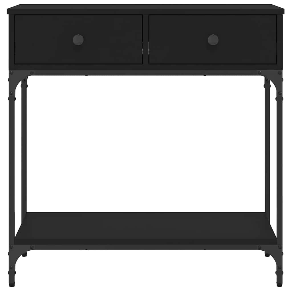Konzolni stol crni 75 x 34,5 x 75 cm od konstruiranog drva