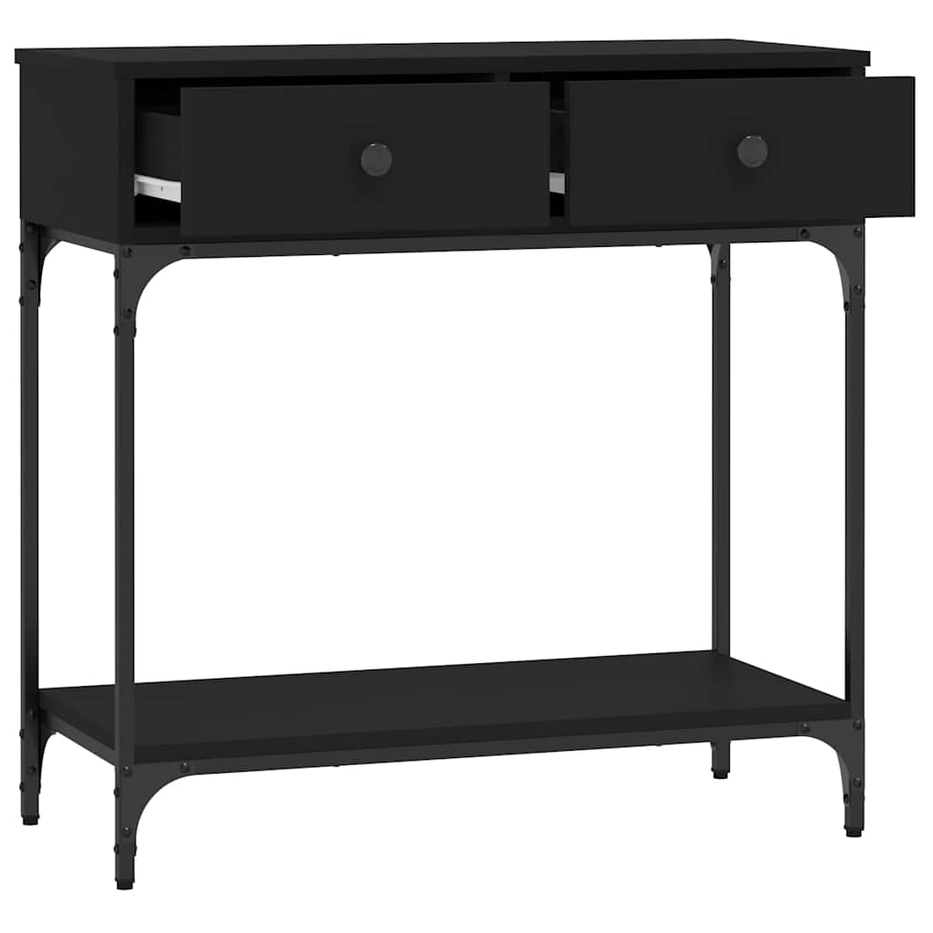 Konzolni stol crni 75 x 34,5 x 75 cm od konstruiranog drva