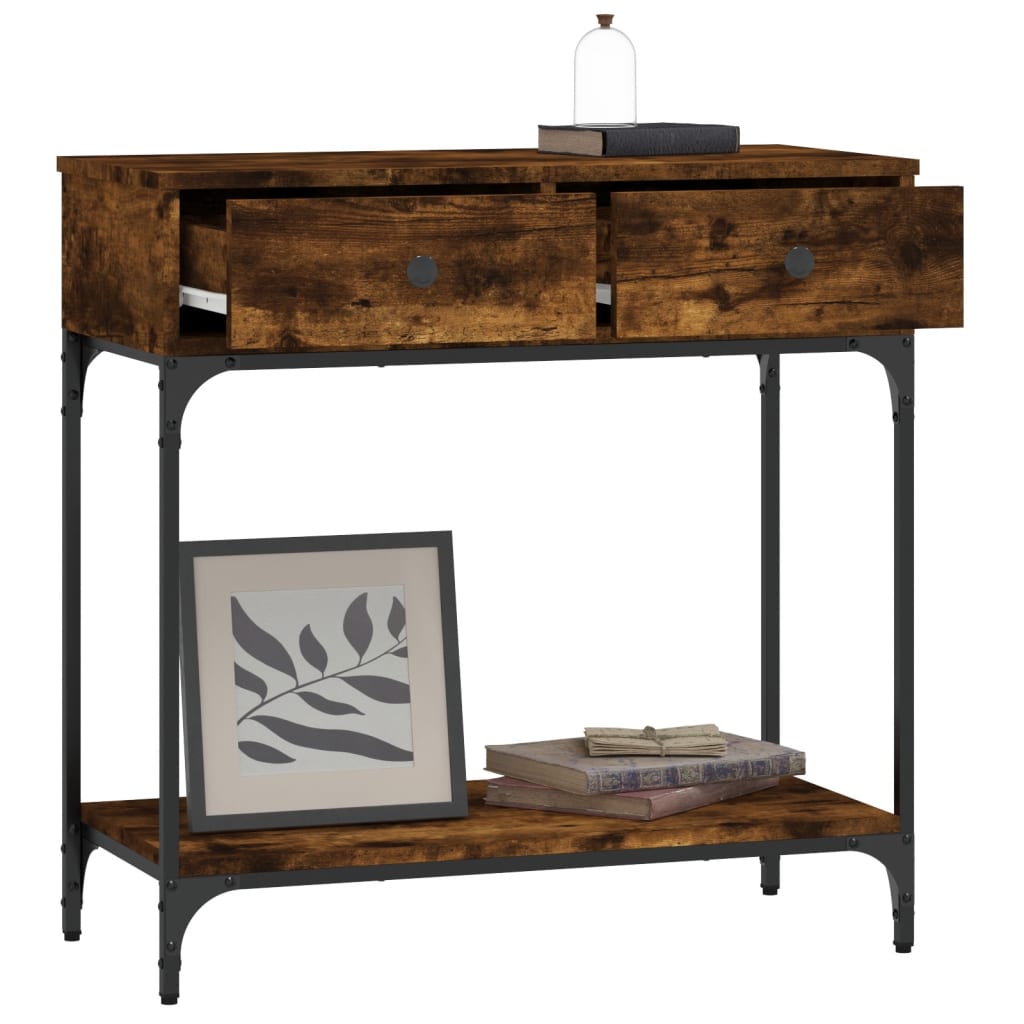 Konzolni stol boja hrasta 75 x 34,5 x 75 cm konstruirano drvo