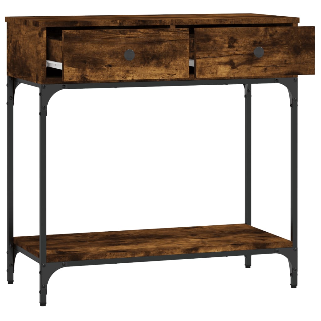 Konzolni stol boja hrasta 75 x 34,5 x 75 cm konstruirano drvo