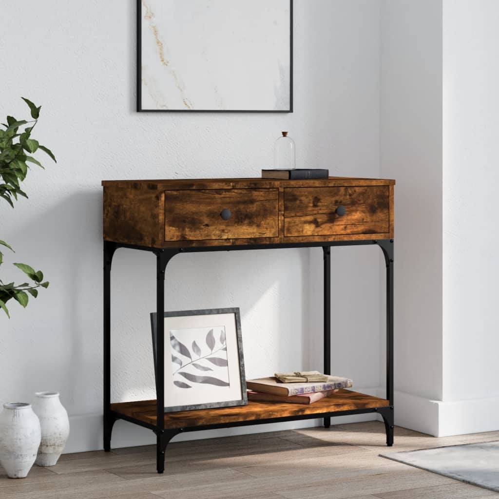 Konzolni stol boja hrasta 75 x 34,5 x 75 cm konstruirano drvo