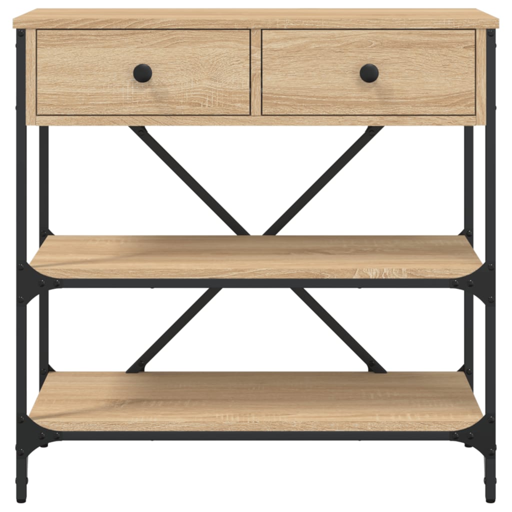 Konzolni stol boja hrasta 75 x 34,5 x 75 cm konstruirano drvo