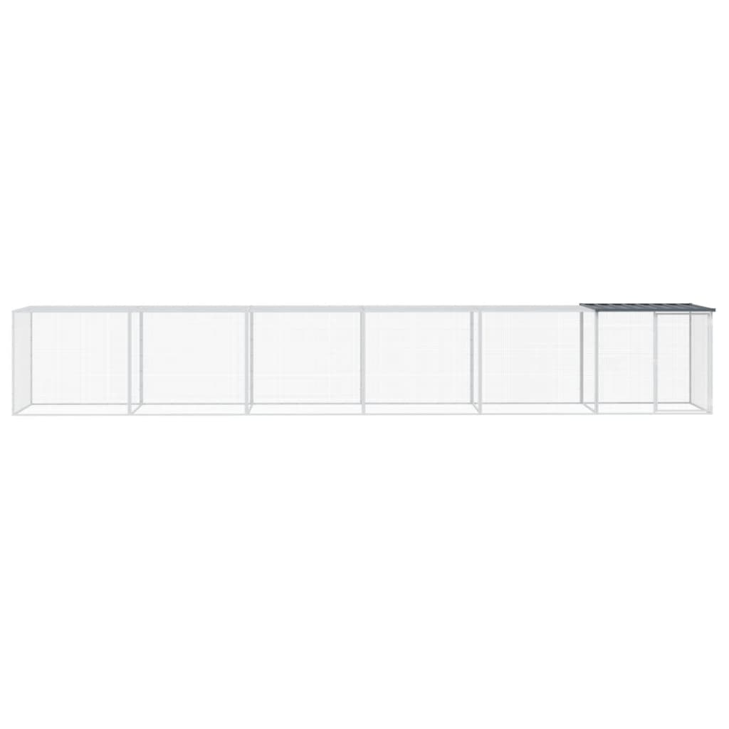 Kavez za kokoši s krovom antracit 603x98x90 cm pocinčani čelik