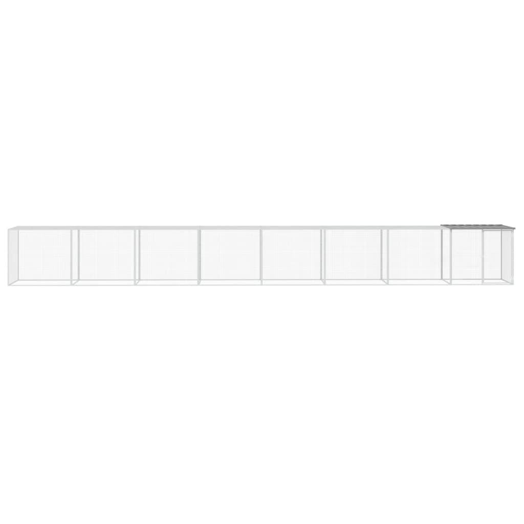 Kavez za kokoši s krovom svjetlosivi 803x98x90 cm čelični