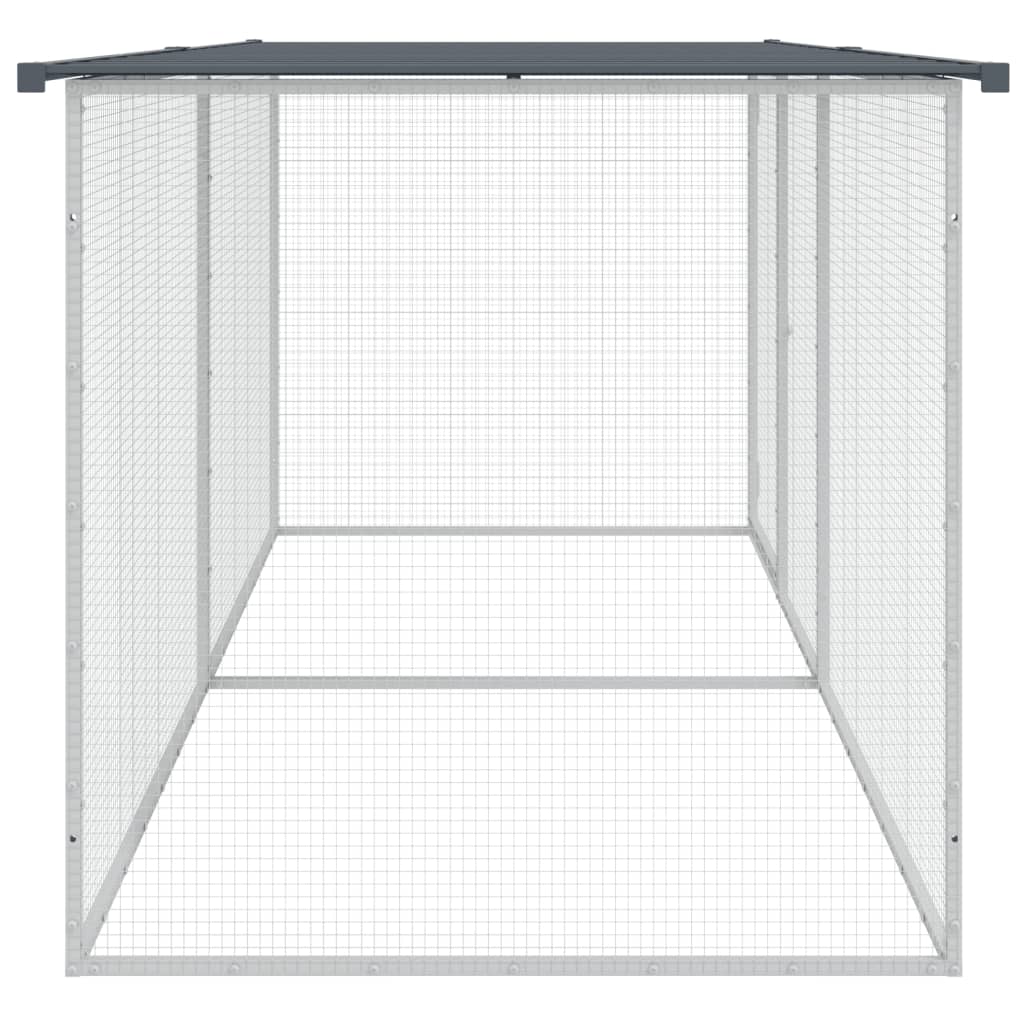Kavez za kokoši s krovom antracit 203x98x90 cm pocinčani čelik