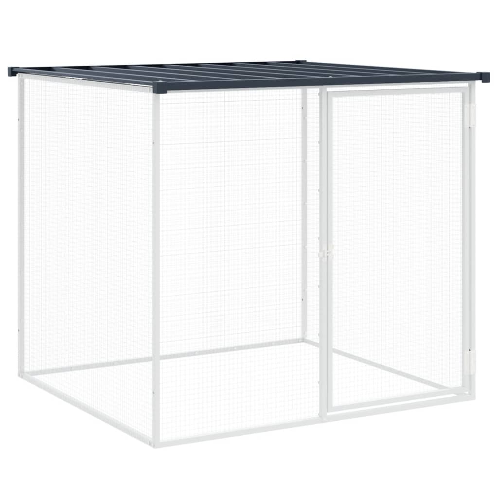 Kavez za kokoši s krovom antracit 203x98x90 cm pocinčani čelik