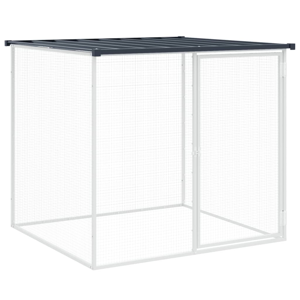 Kavez za kokoši s krovom antracit 603x98x90 cm pocinčani čelik