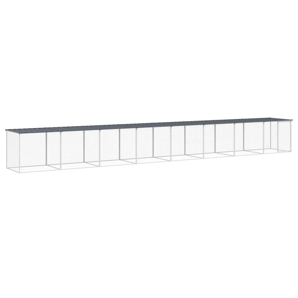 Kavez za kokoši s krovom antracit 803x98x90 cm pocinčani čelik