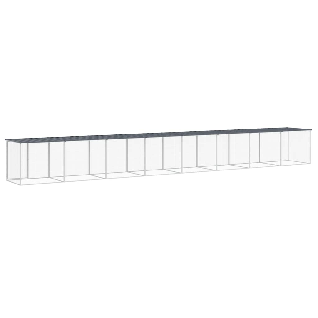 Kavez za kokoši s krovom antracit 803x98x90 cm pocinčani čelik