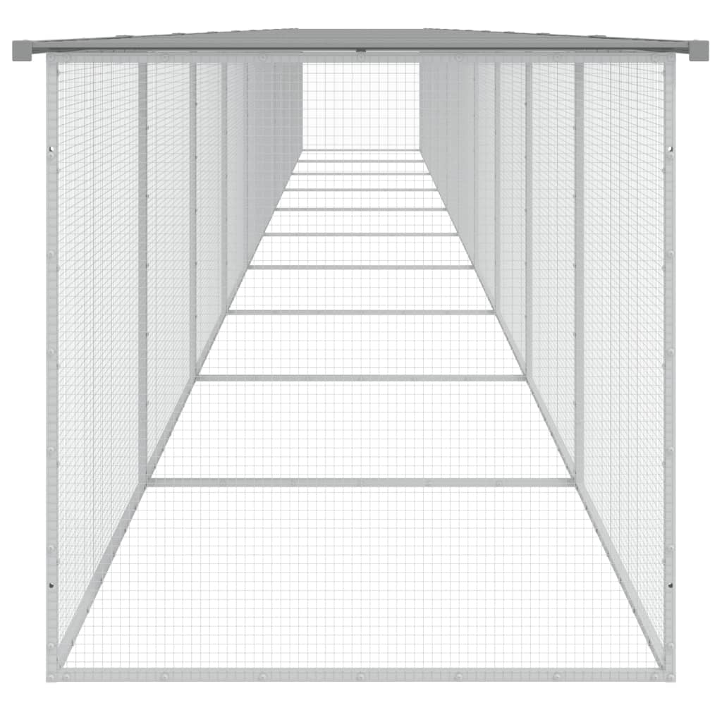 Kavez za kokoši s krovom svjetlosivi 1003x98x90 cm čelični