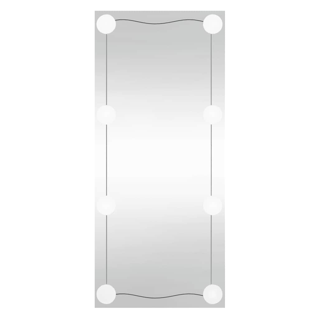 Zidno ogledalo s LED svjetlima 30 x 80 cm stakleno pravokutno