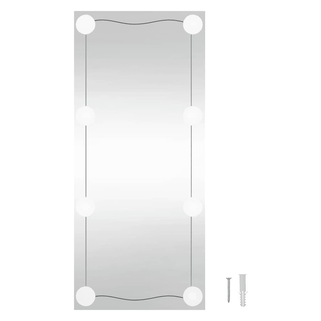 Zidno ogledalo s LED svjetlima 50x100 cm stakleno pravokutno