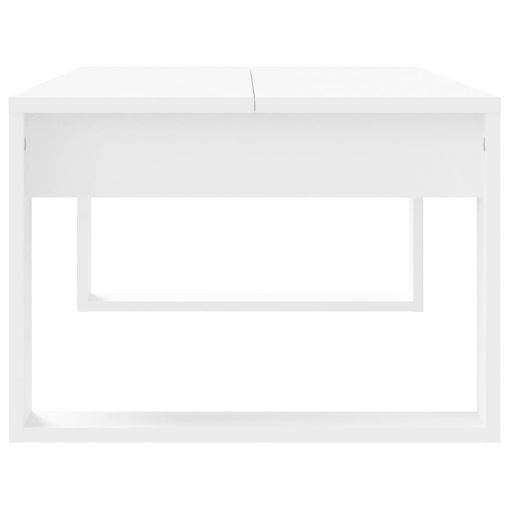 Stolić za kavu bijeli 102 x 50 x 35 cm od konstruiranog drva