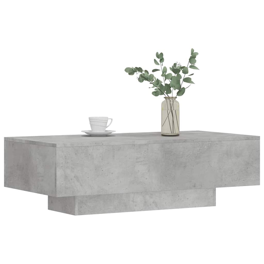 Stolić za kavu boja betona 100 x 49,5 x 31 cm konstruirano drvo