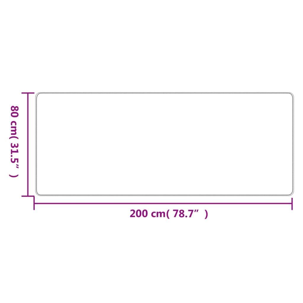Tepih-staza s izgledom sisala platina 80 x 200 cm