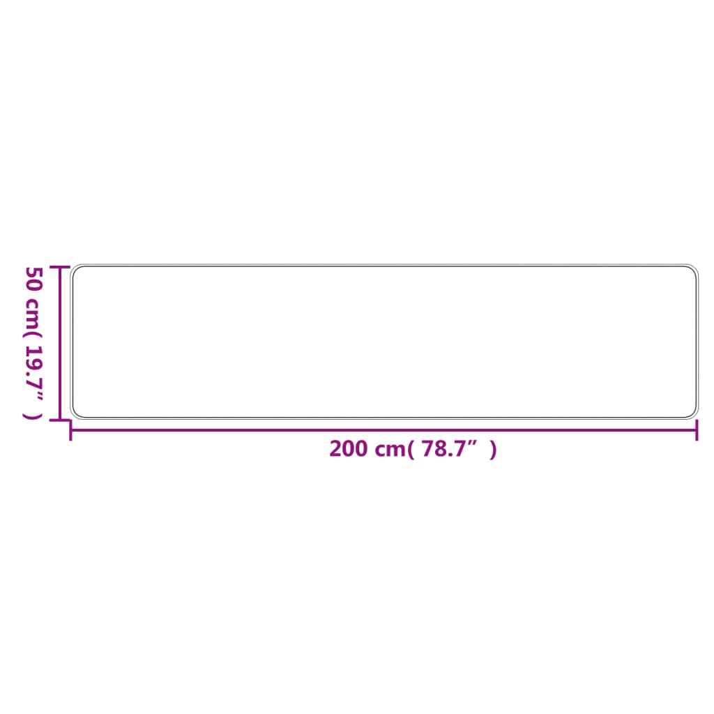 Tepih-staza s izgledom sisala antracit 50 x 200 cm