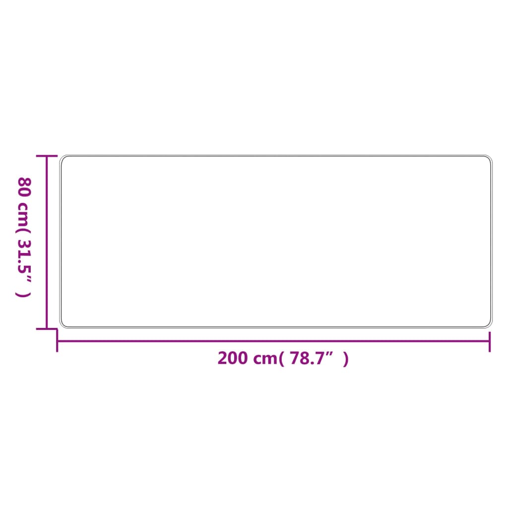 Tepih-staza s izgledom sisala antracit 80 x 200 cm