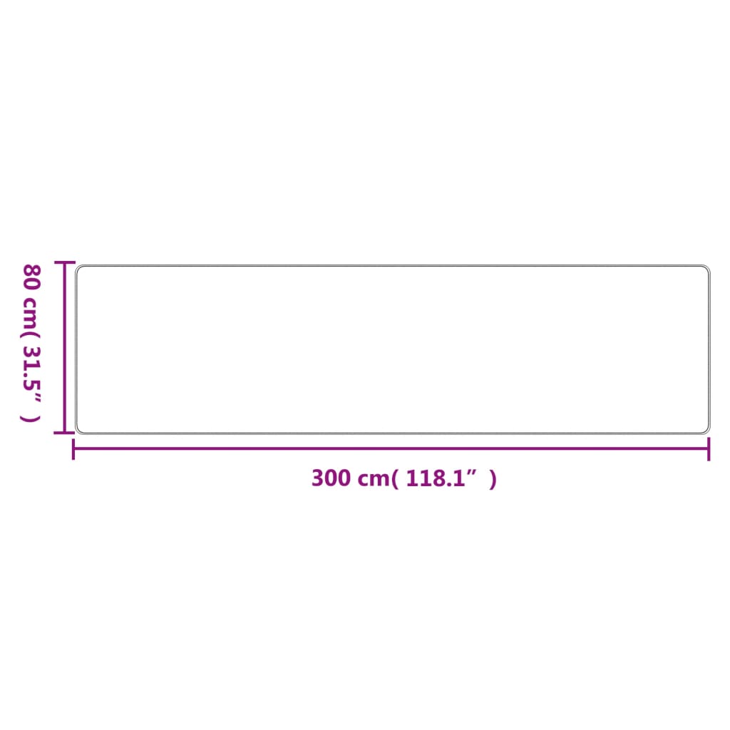 Tepih-staza s izgledom sisala boja pijeska 80 x 300 cm