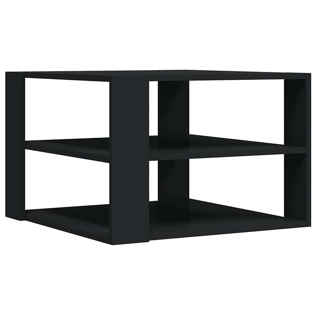 Stolić za kavu crni 58 x 58 x 40 cm od konstruiranog drva