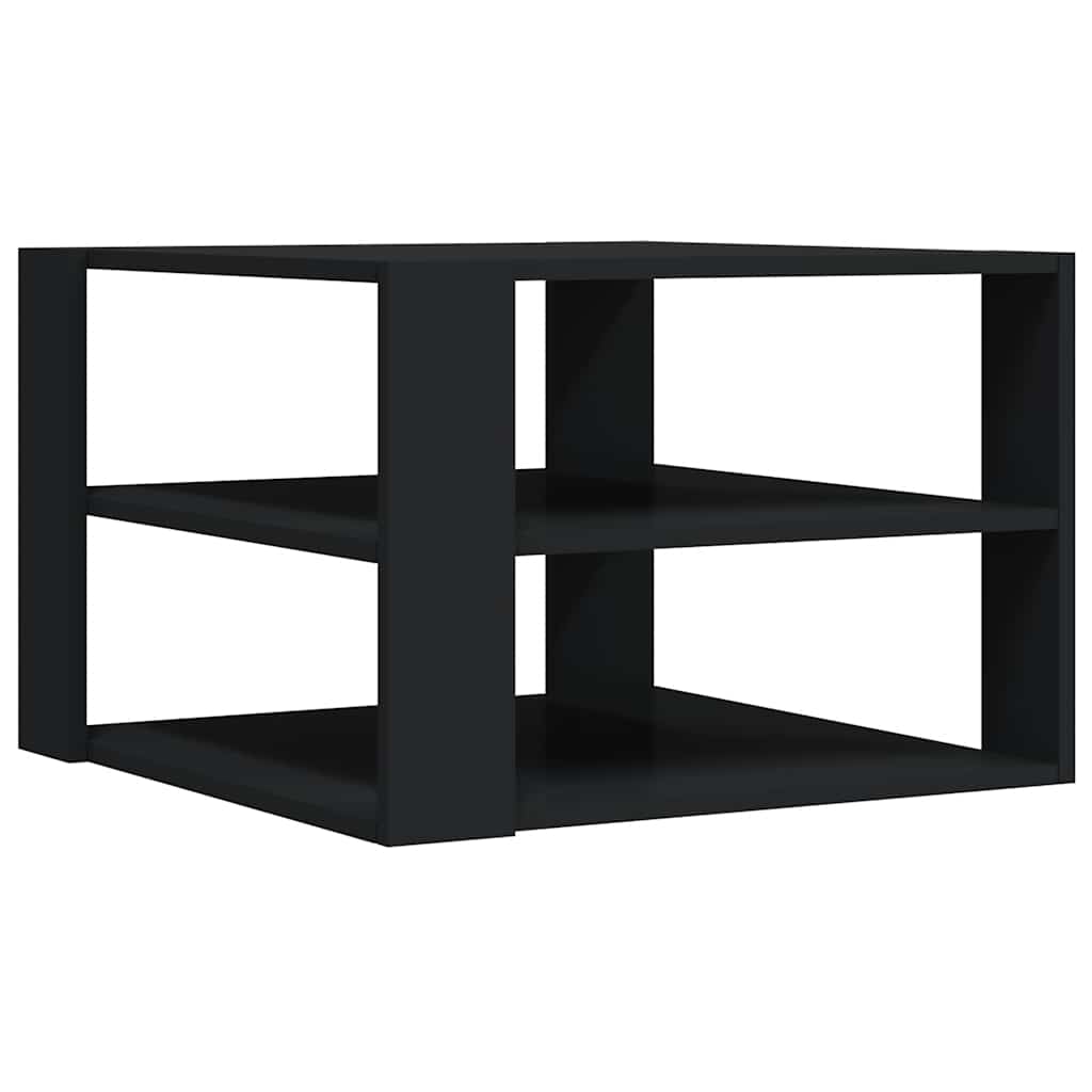 Stolić za kavu crni 58 x 58 x 40 cm od konstruiranog drva