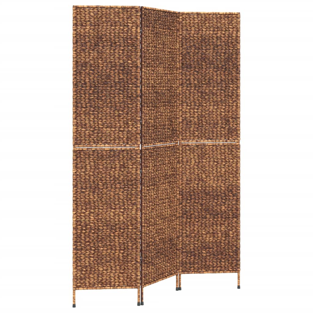 Sobna pregrada s 3 panela smeđa 122 x 180 cm od vodenog zumbula