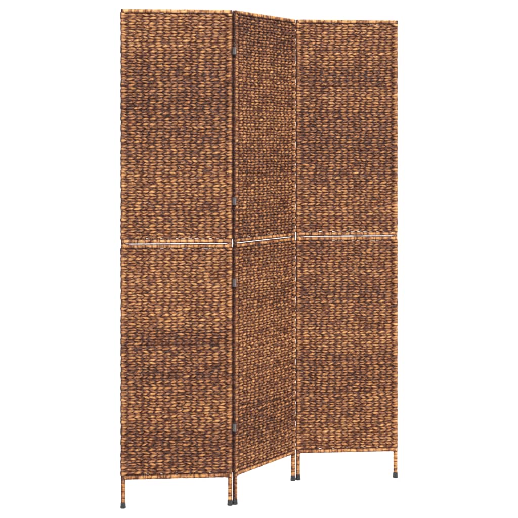 Sobna pregrada s 3 panela smeđa 122 x 180 cm od vodenog zumbula