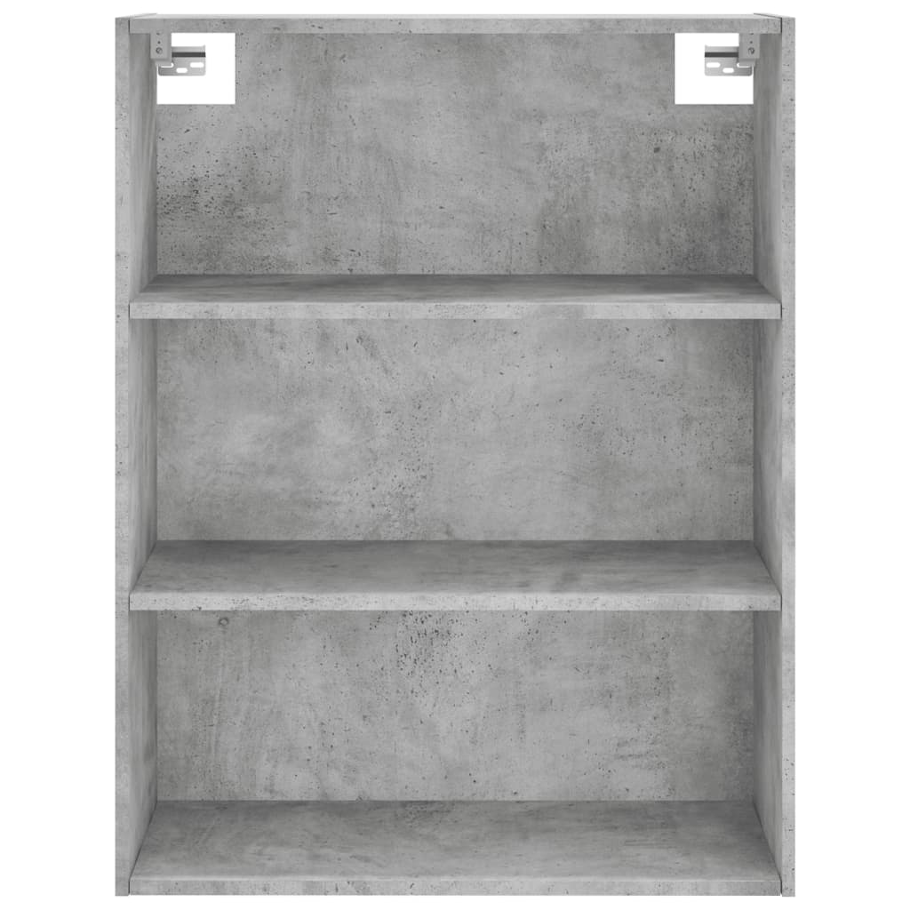 Visoka komoda siva betona 69,5x34x180 cm od konstruiranog drva