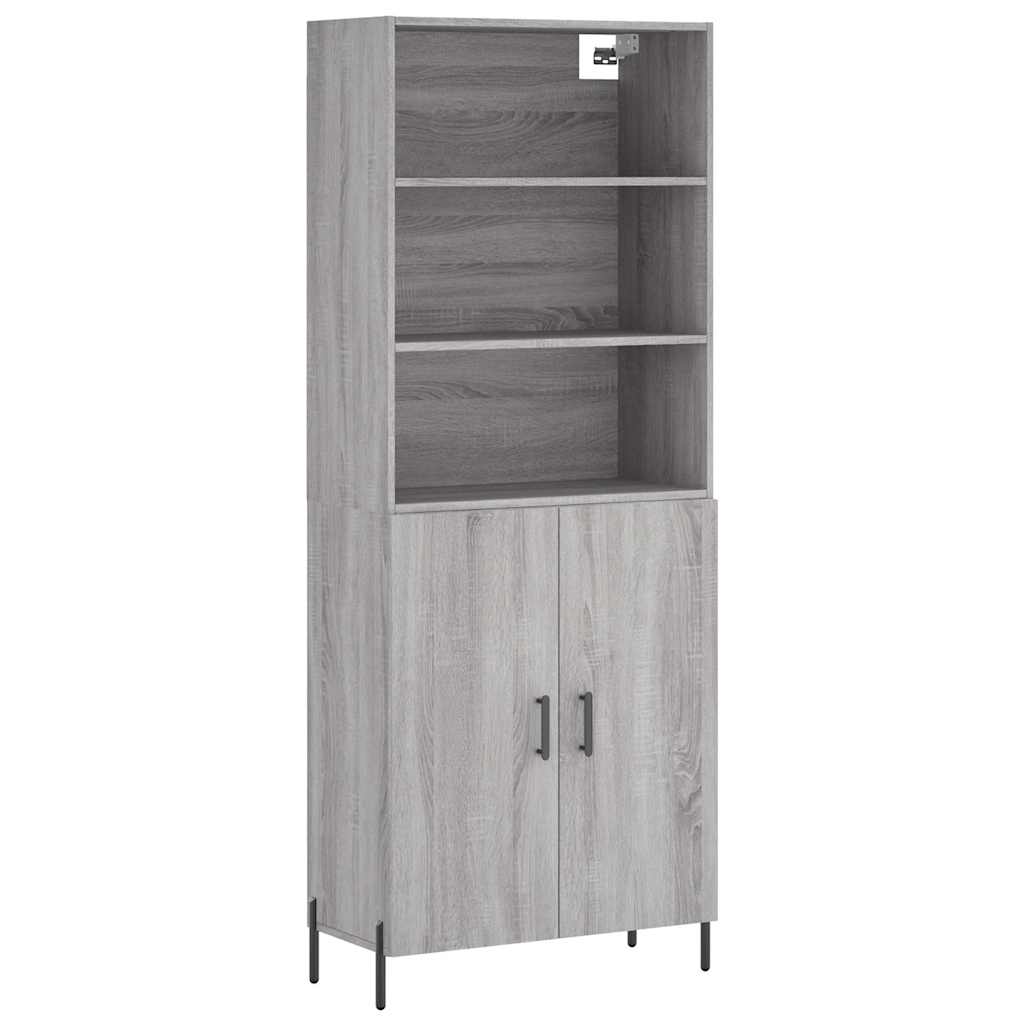 Visoka komoda siva sonome 69,5x34x180 cm od konstruiranog drva