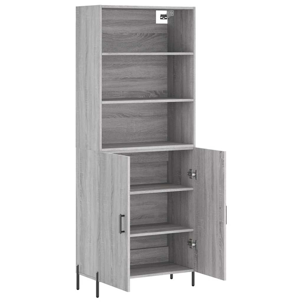 Visoka komoda siva sonome 69,5x34x180 cm od konstruiranog drva