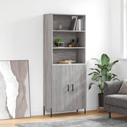 Visoka komoda siva sonome 69,5x34x180 cm od konstruiranog drva