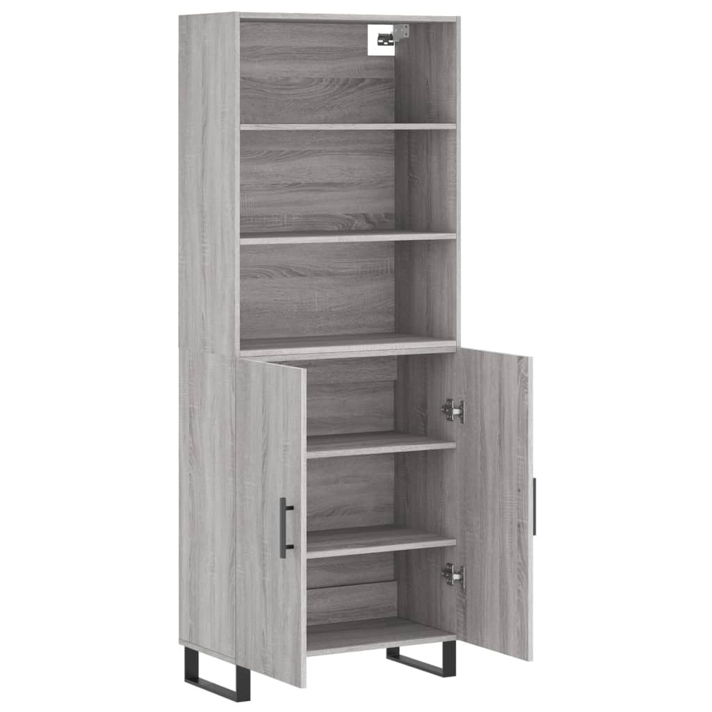 Visoka komoda siva sonome 69,5x34x180 cm od konstruiranog drva